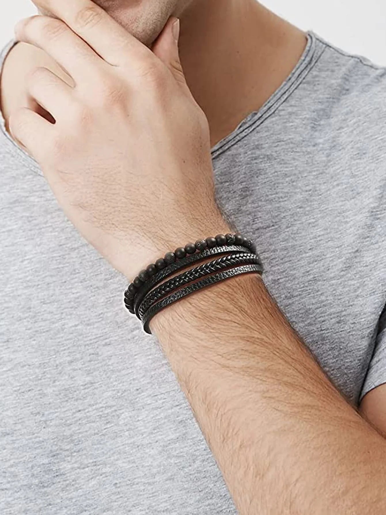Men’s Lava Stone Bracelet
