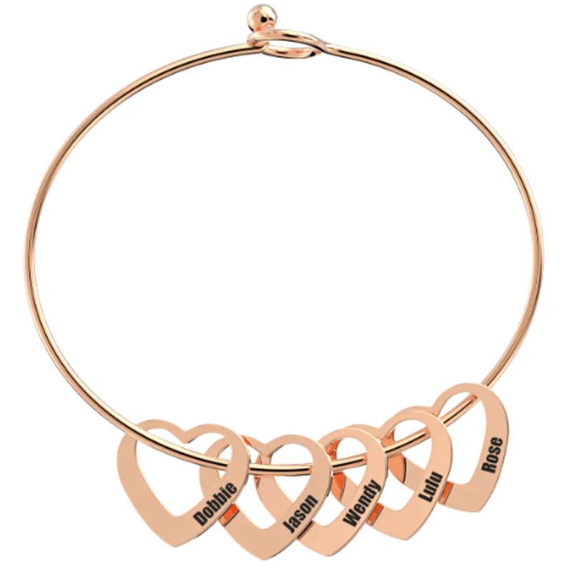 Custom Heart Name Bracelet