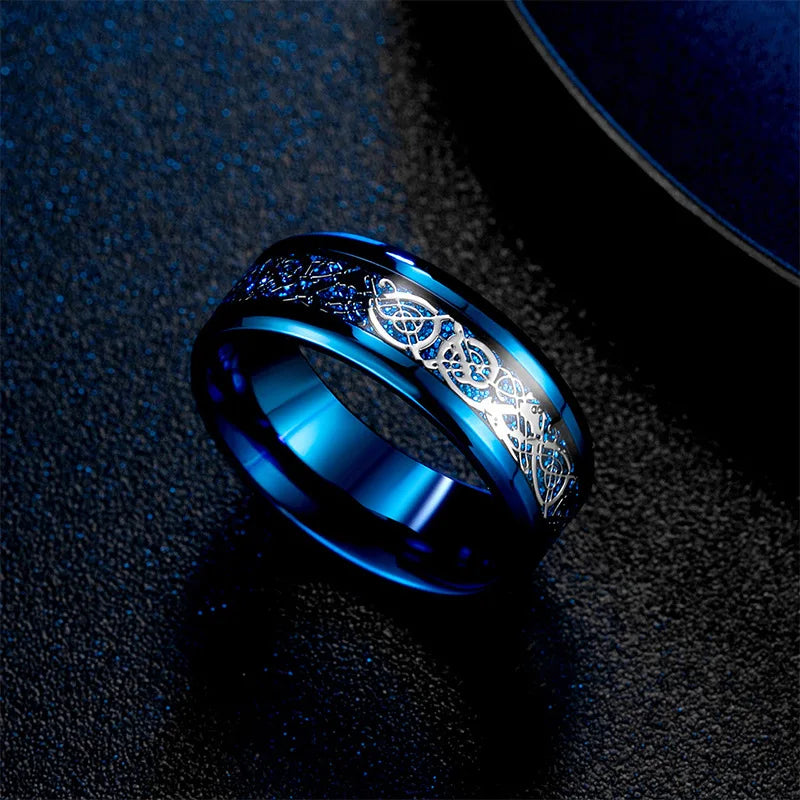 Celtic Dragon Tungsten Ring