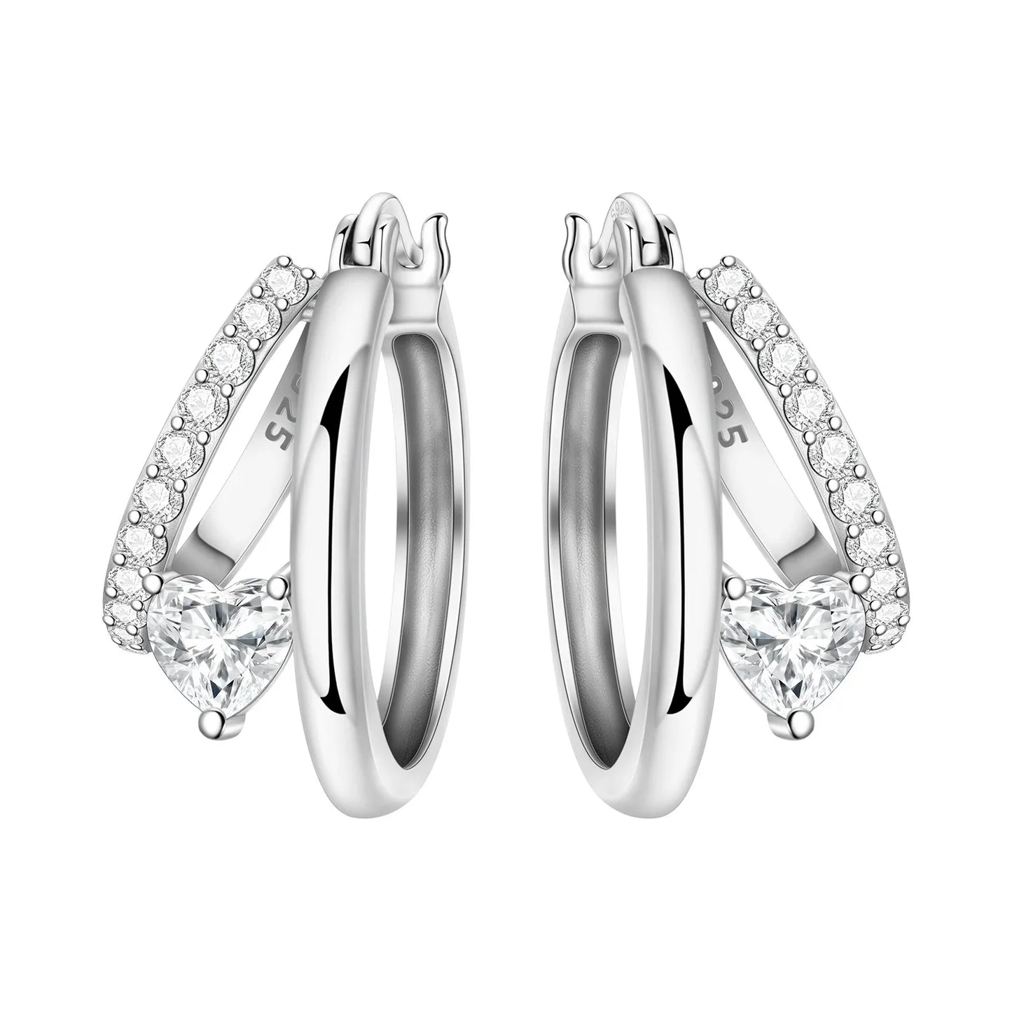 925 Sterling Silver Multi-Layer Hoop Earrings – Fine Jewelry for Women