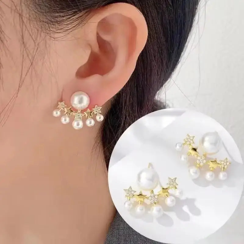 Korean Crystal Heart Earrings