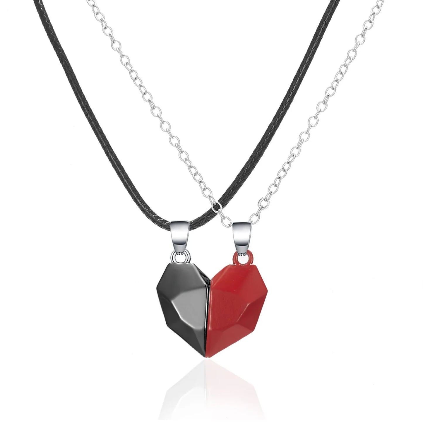 Magnetic Heartbeat Couple Necklace