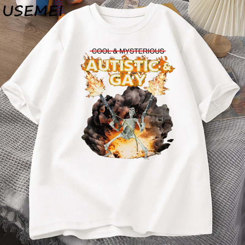 Autistic & Gay Skeleton Tee