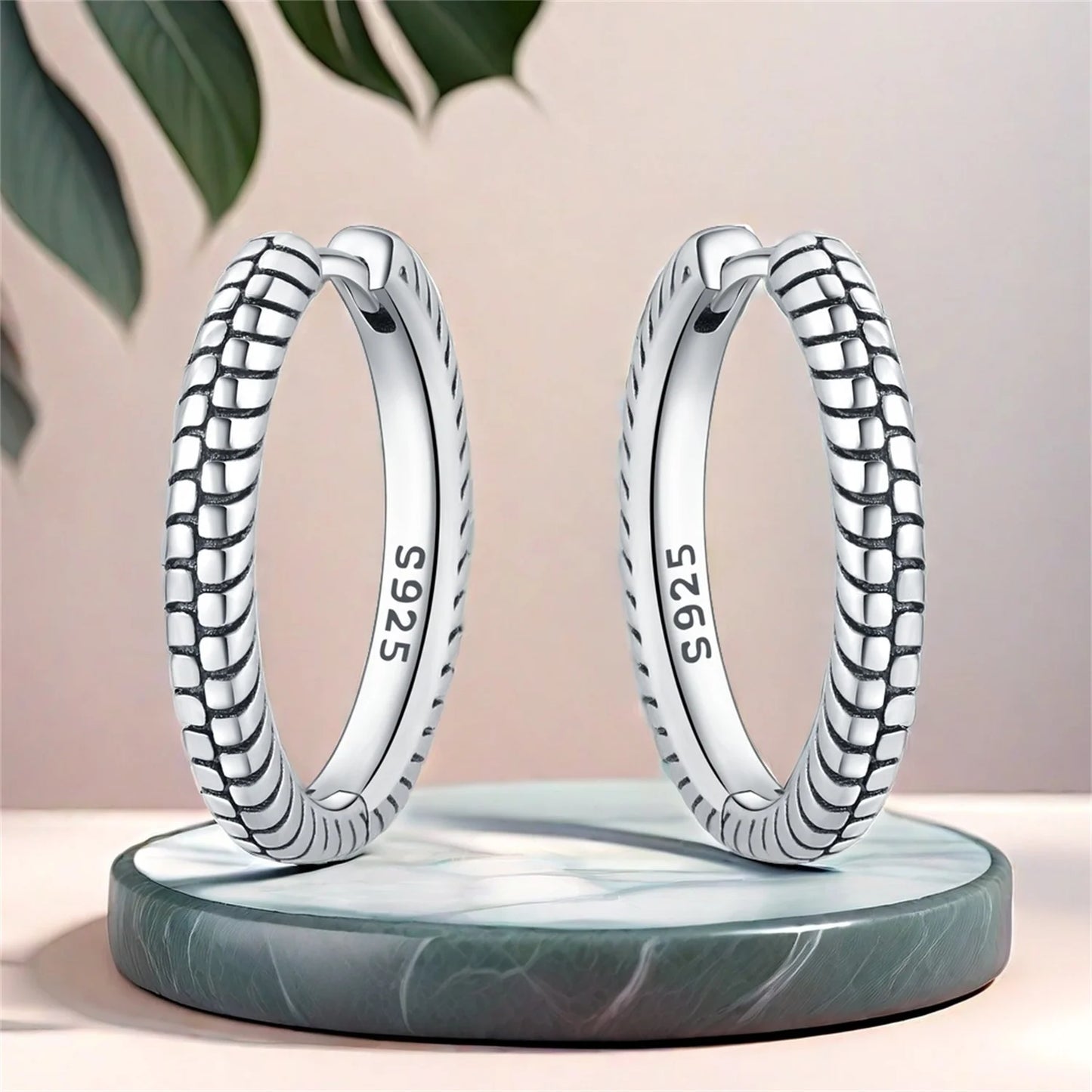 Minimalist 925 Sterling Silver Hoop Earrings – Women’s Fine Jewelry Gift