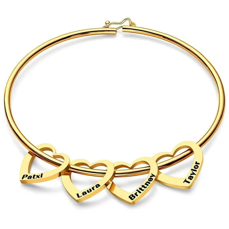 Personalized Heart Name Bracelet