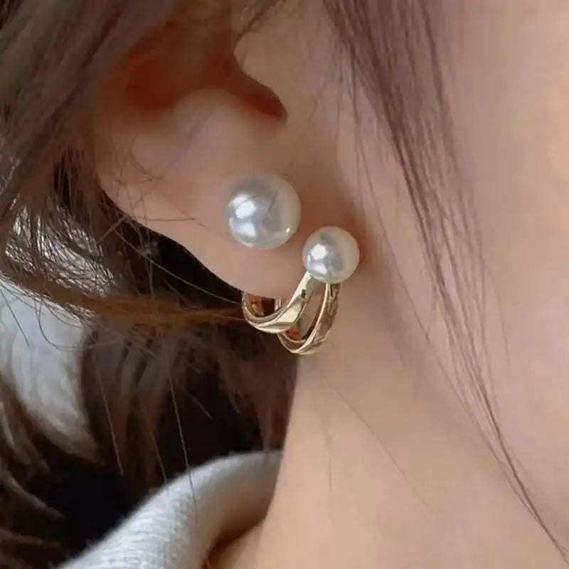 Korean Crystal Heart Earrings