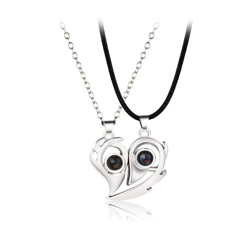 Magnetic Heartbeat Couple Necklace