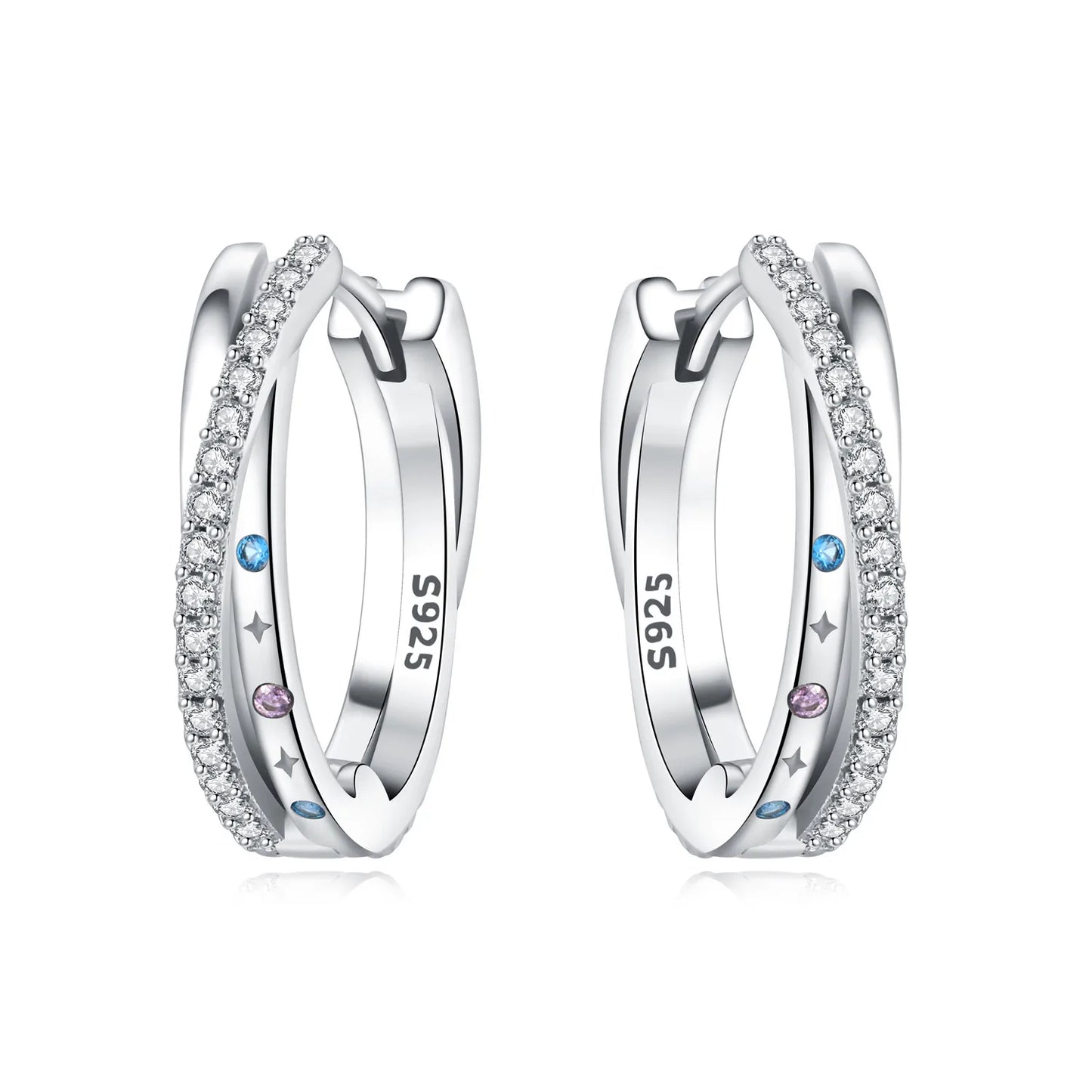 925 Sterling Silver Multi-Layer Hoop Earrings – Fine Jewelry for Women