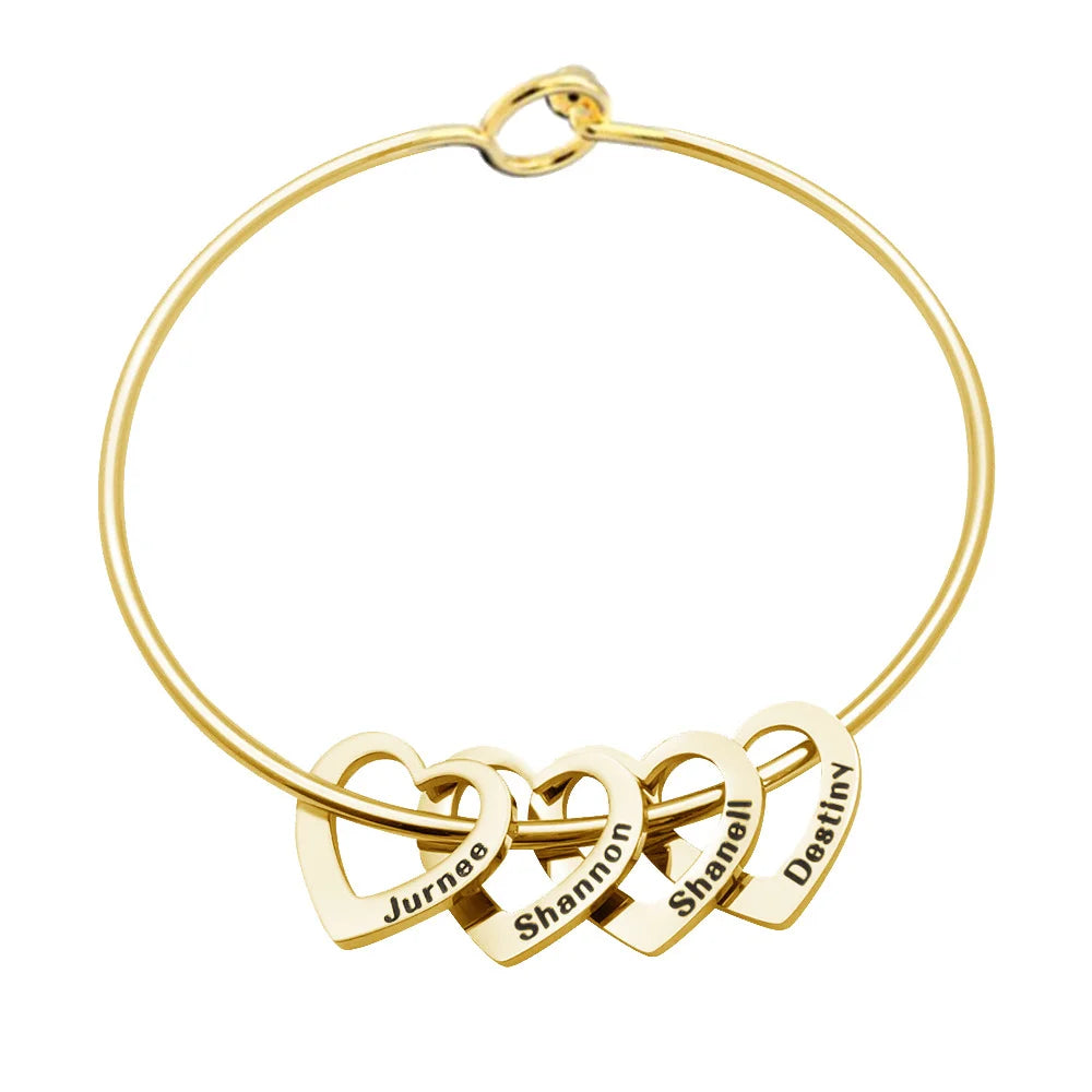 Custom Heart Name Bracelet