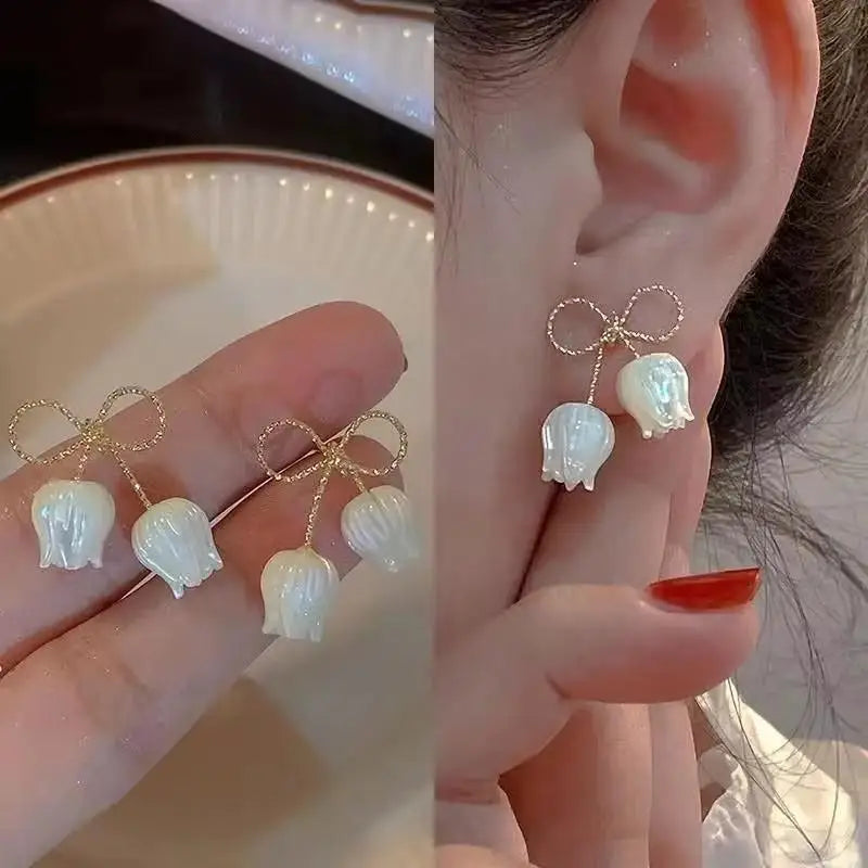 Korean Crystal Heart Earrings