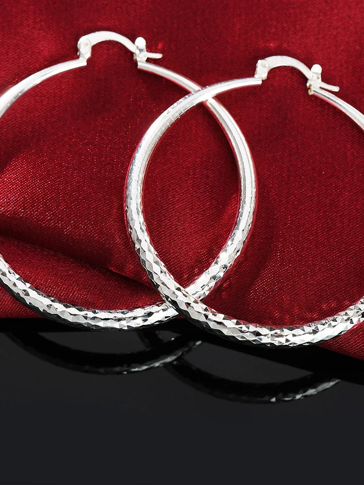 Elegant Sterling Silver Hoop Earrings