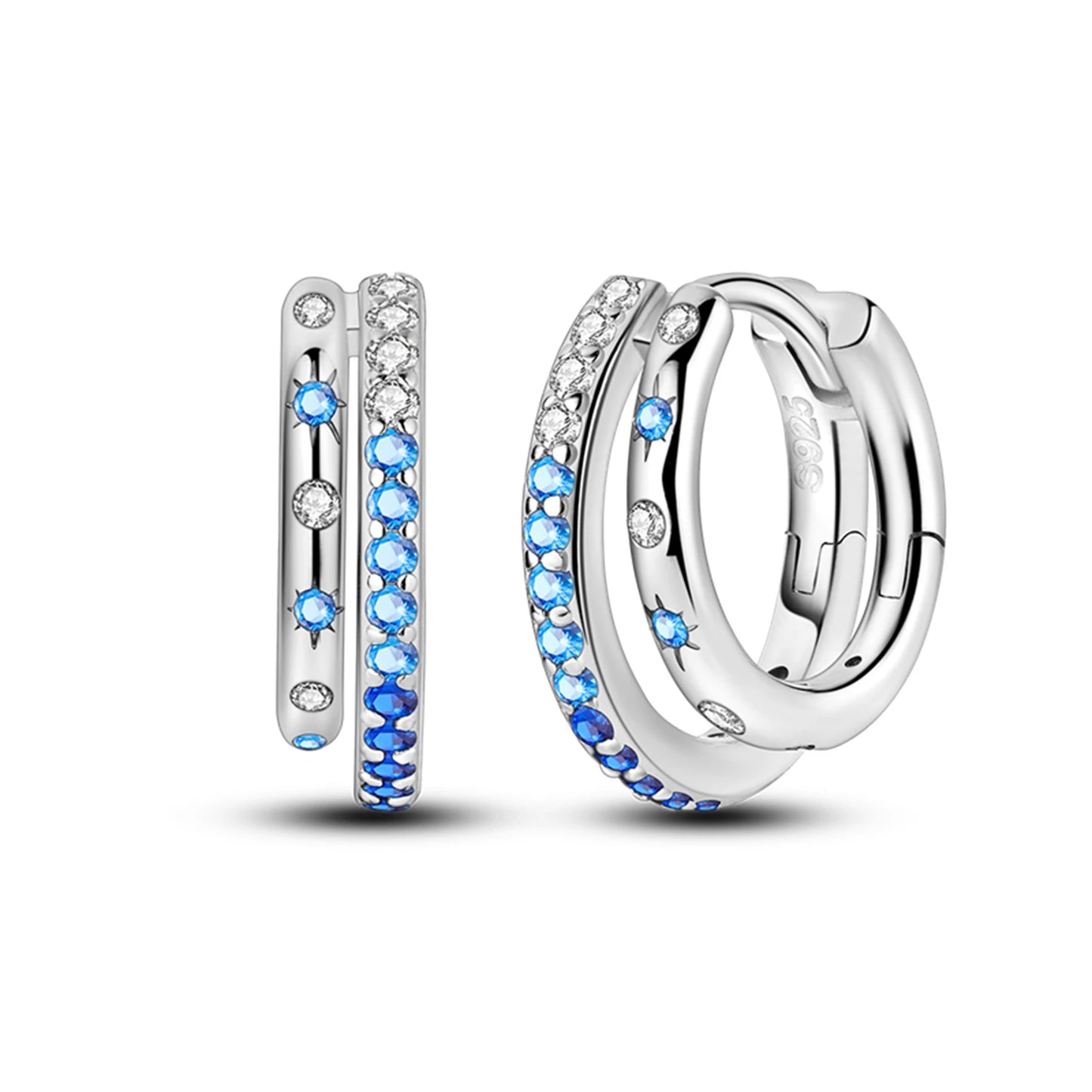 925 Sterling Silver Multi-Layer Hoop Earrings – Fine Jewelry for Women