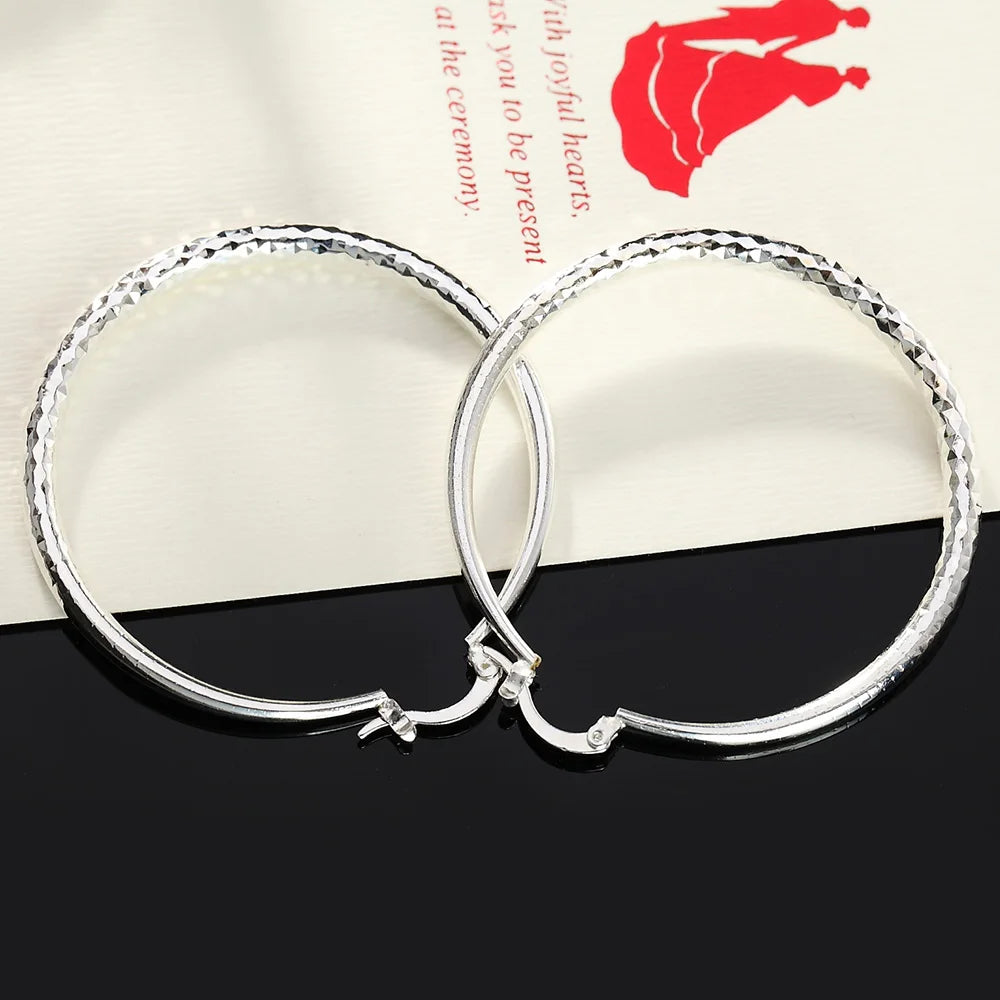 Elegant Sterling Silver Hoop Earrings