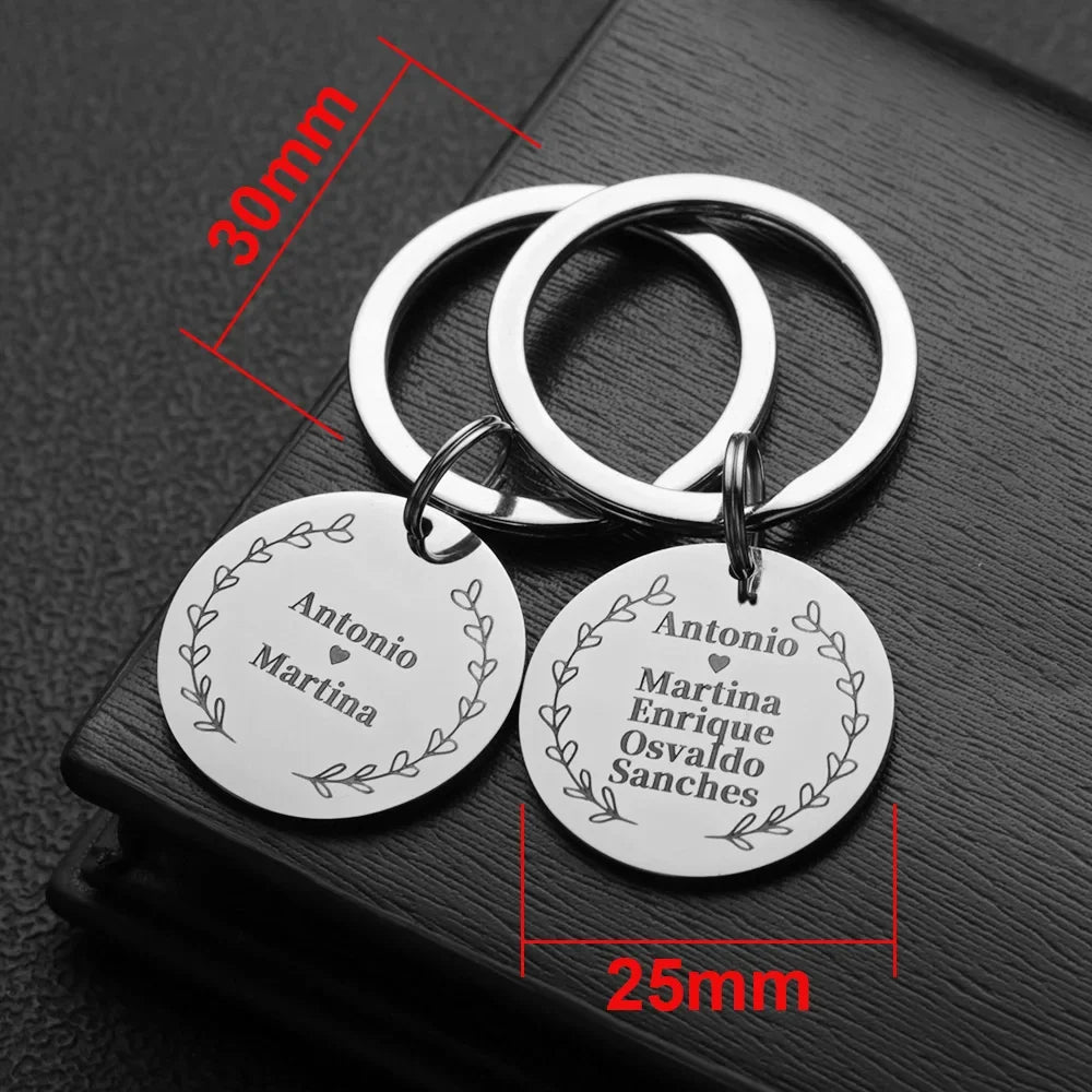 Custom Name Family Keychain