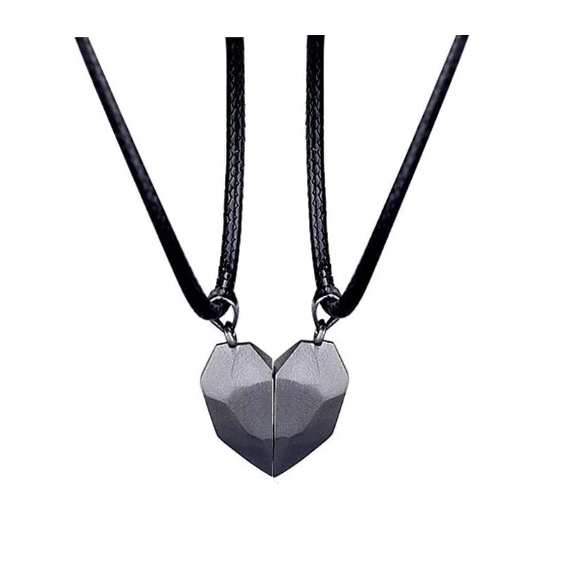 Magnetic Heartbeat Couple Necklace