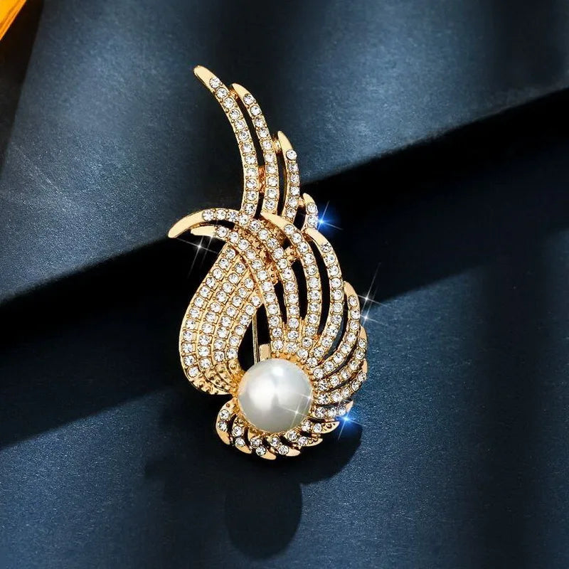 Elegant Angel Heart Brooch