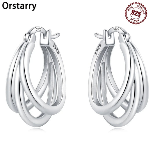 Elegant Sterling Silver Hoops