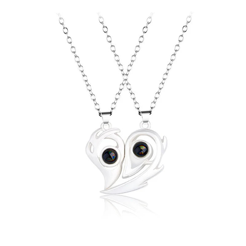 Magnetic Heartbeat Couple Necklace