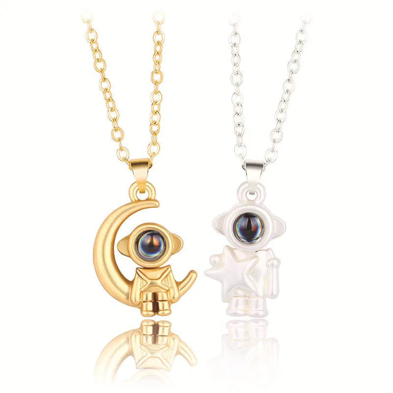 Magnetic Heartbeat Couple Necklace