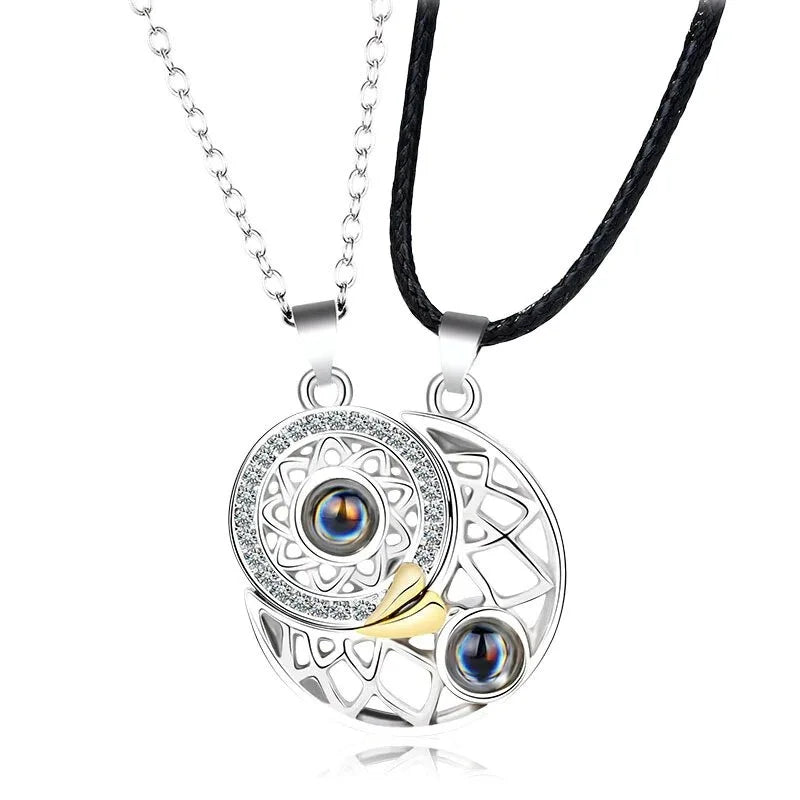 Magnetic Heartbeat Couple Necklace