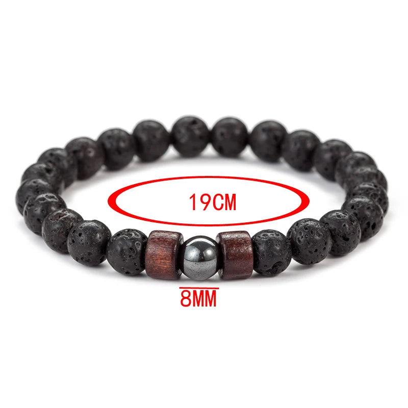 Lava Stone Buddha Bracelet