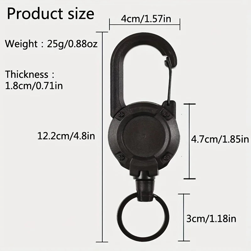 Retractable Carabiner Keychain Clip