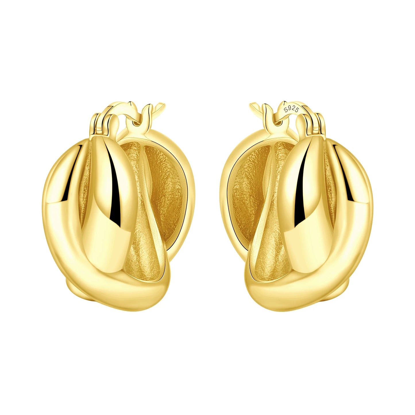 Elegant Sterling Silver Hoops