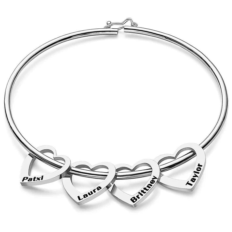 Personalized Heart Name Bracelet