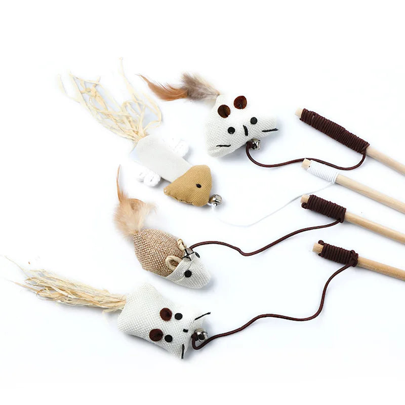 Interactive Feather Cat Wand