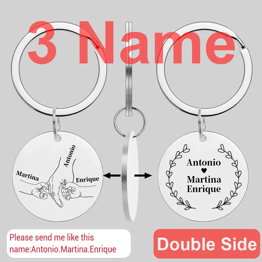 Custom Name Family Keychain