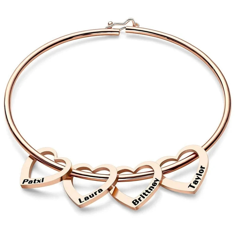 Personalized Heart Name Bracelet
