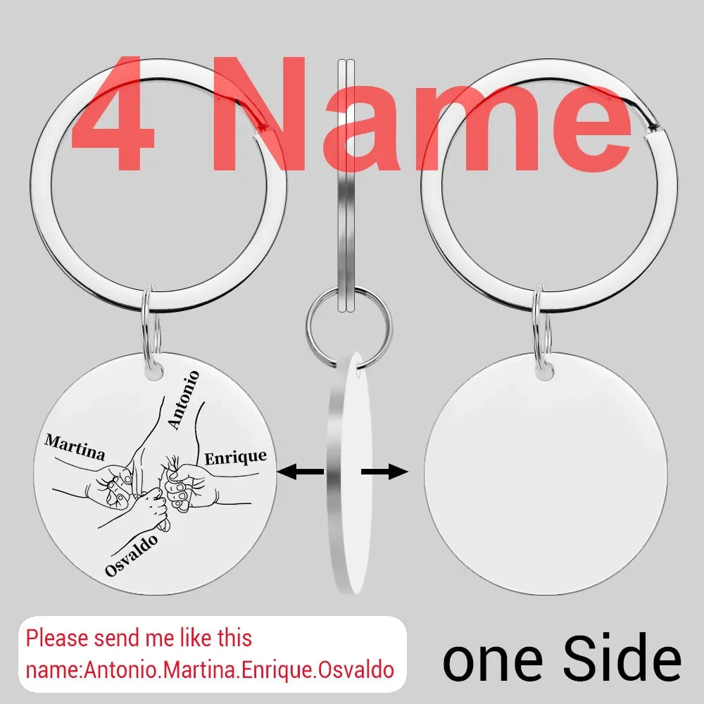 Custom Name Family Keychain