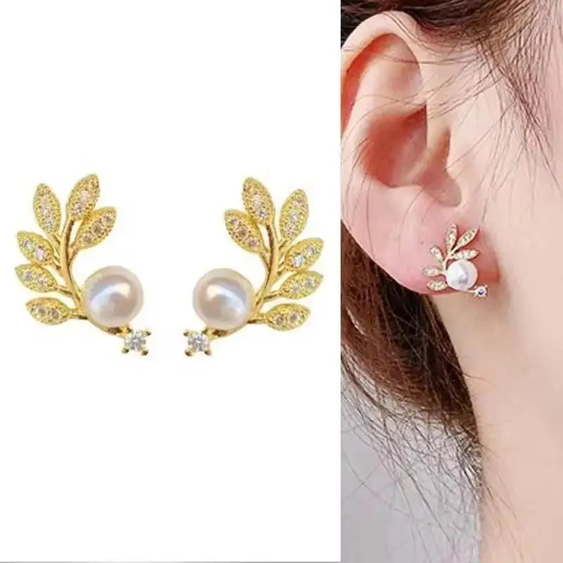 Korean Crystal Heart Earrings