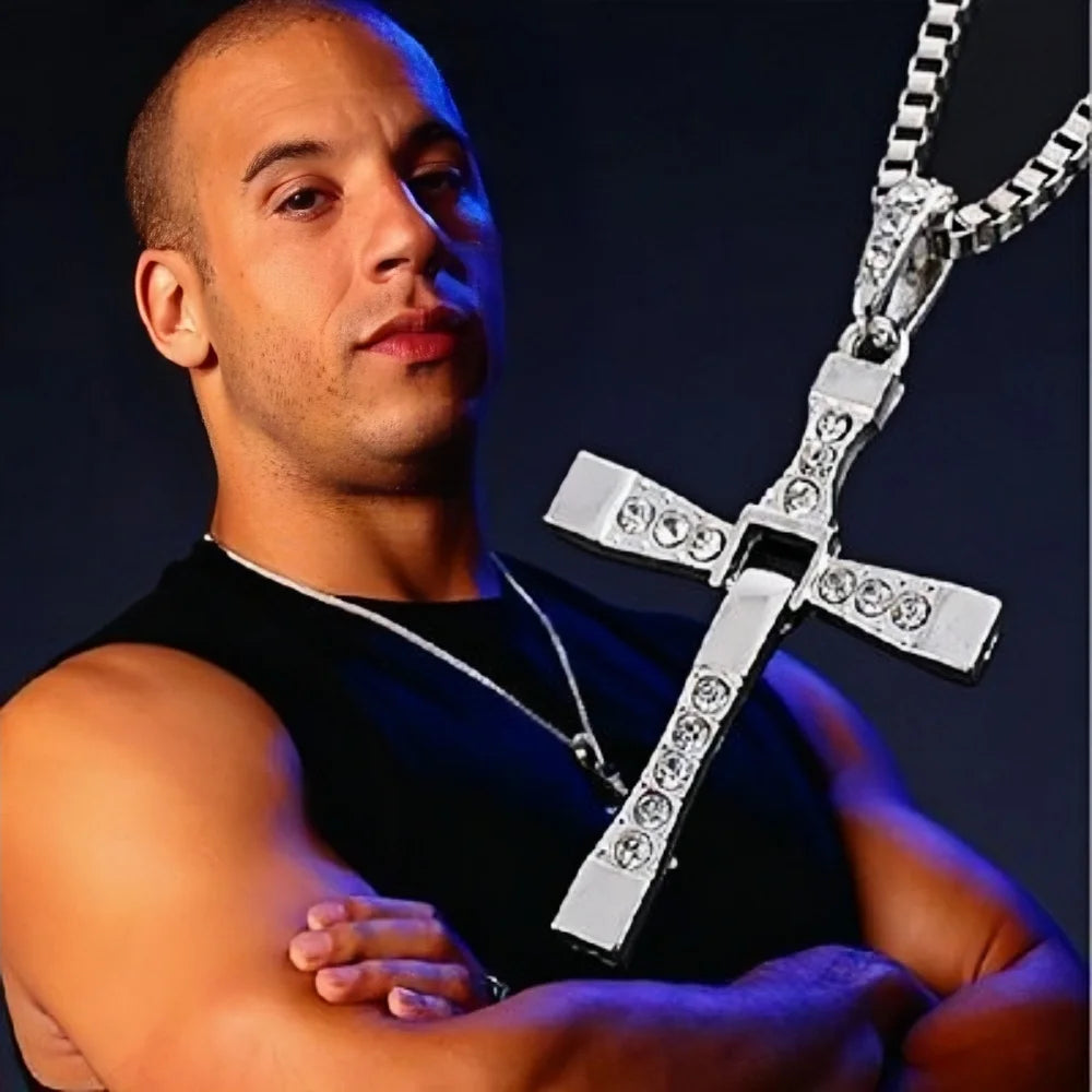 Crystal Jesus Cross Necklace