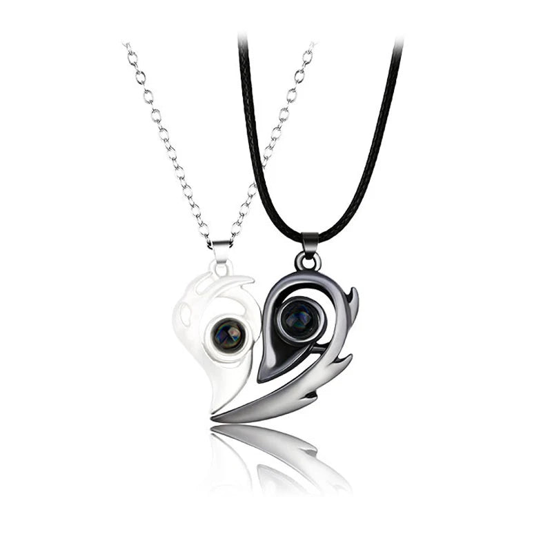 Magnetic Heartbeat Couple Necklace
