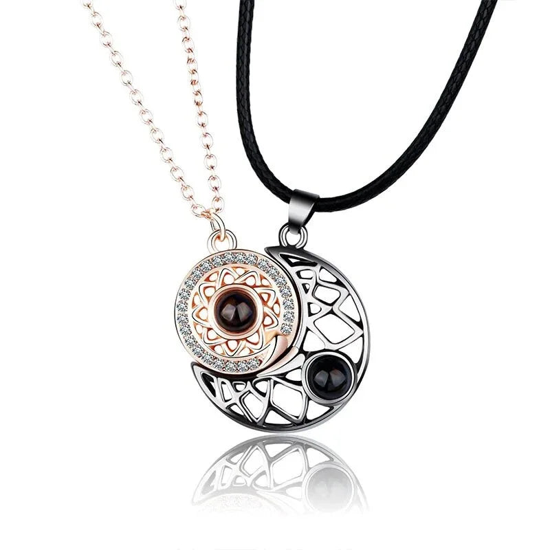 Magnetic Heartbeat Couple Necklace