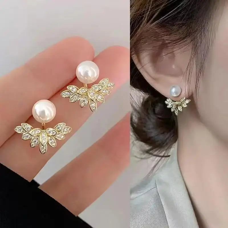 Korean Crystal Heart Earrings