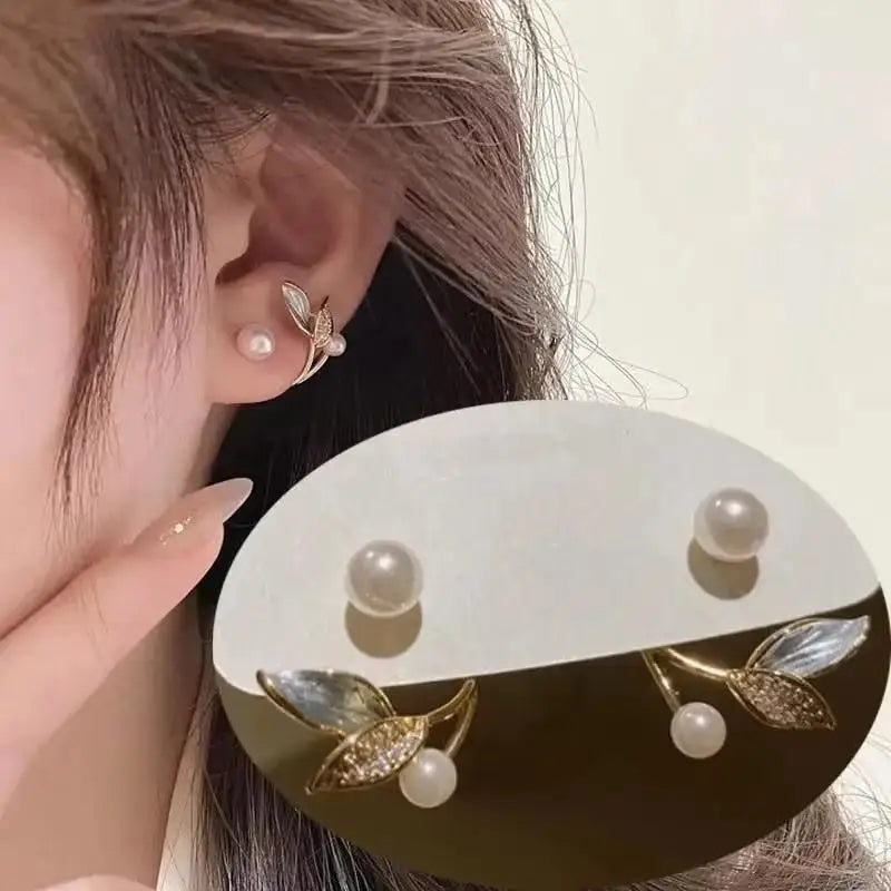 Korean Crystal Heart Earrings