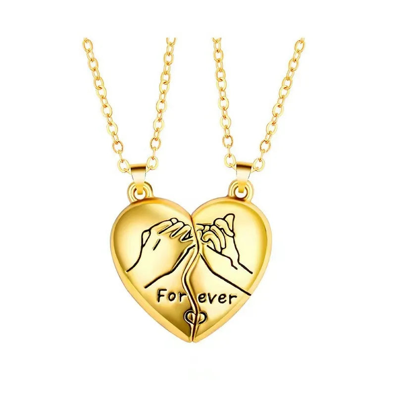 Magnetic Heartbeat Couple Necklace