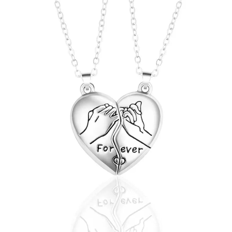 Magnetic Heartbeat Couple Necklace