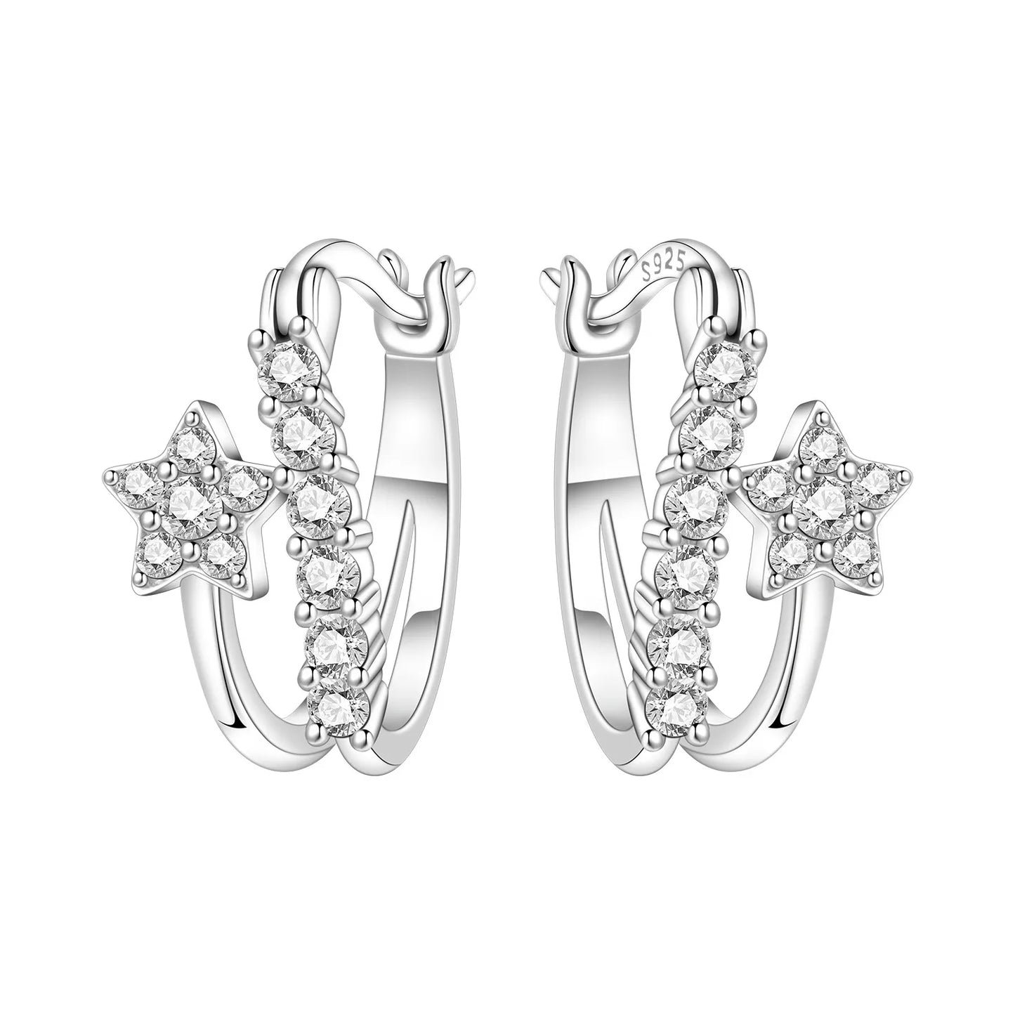 925 Sterling Silver Multi-Layer Hoop Earrings – Fine Jewelry for Women