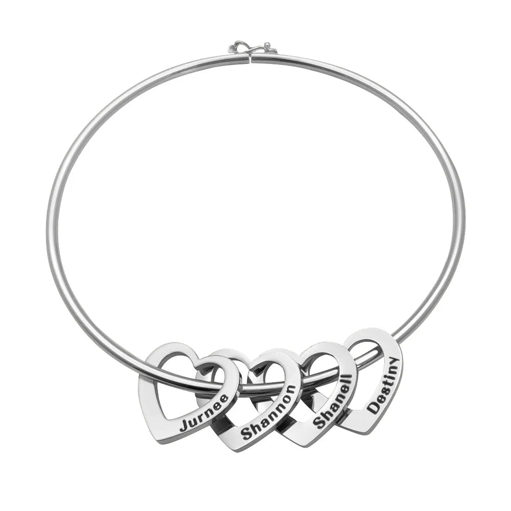 Custom Heart Name Bracelet