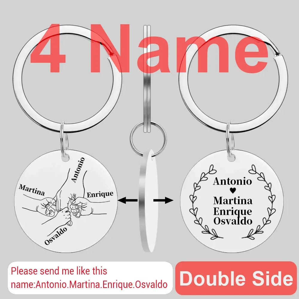 Custom Name Family Keychain