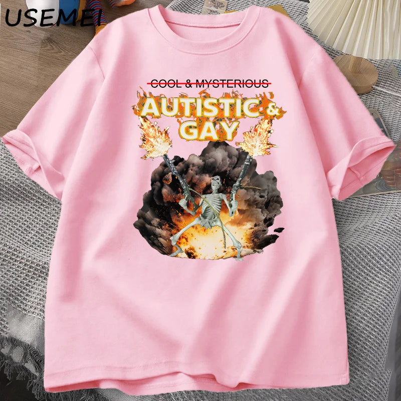Autistic & Gay Skeleton Tee