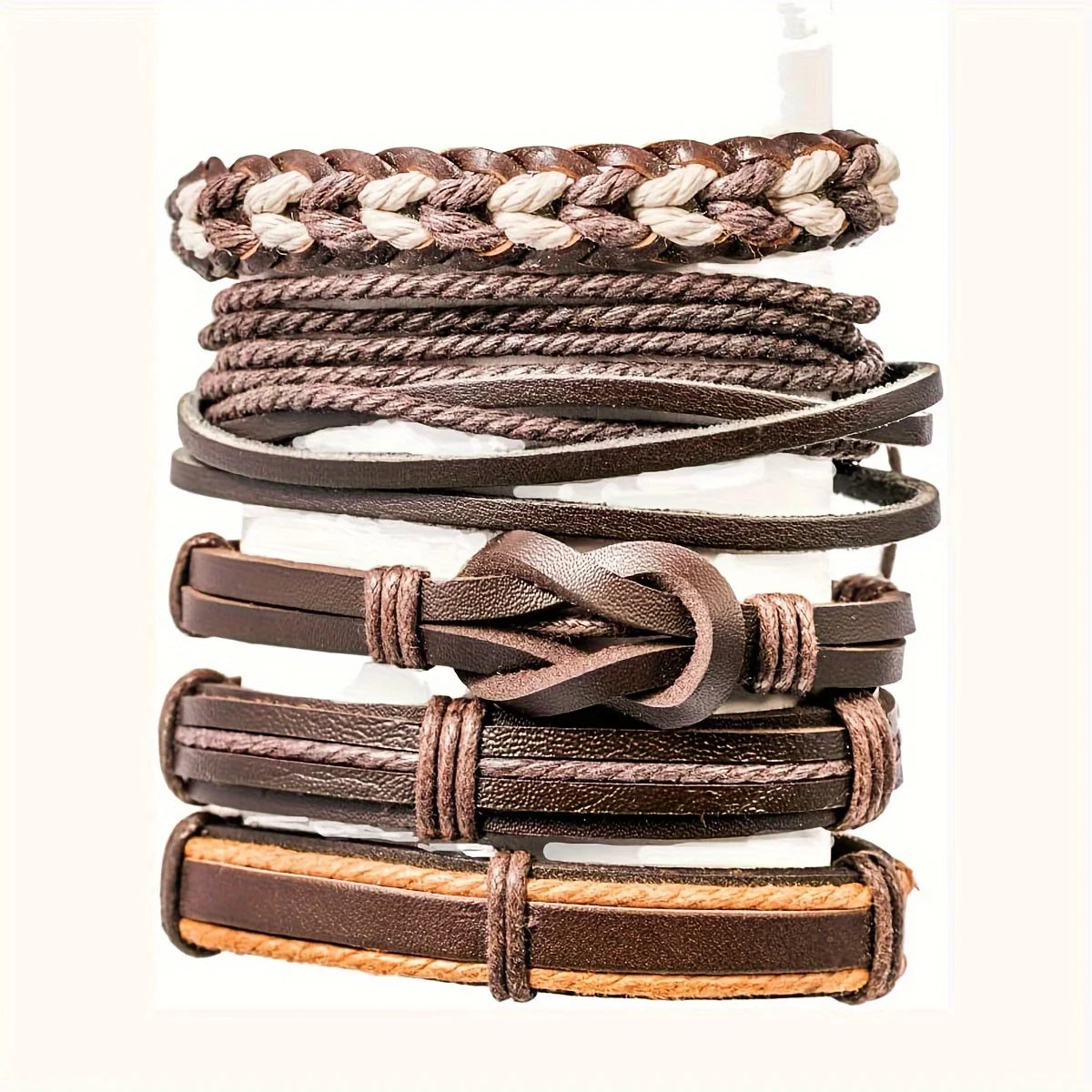 Tribal Leather Bracelet Set