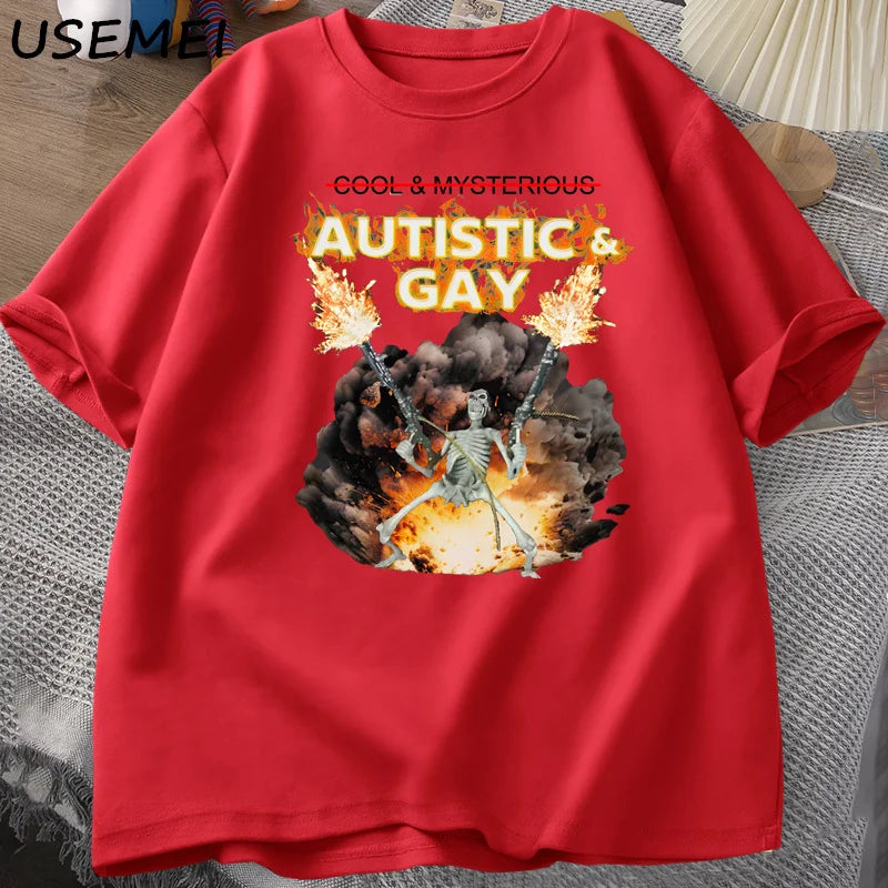 Autistic & Gay Skeleton Tee