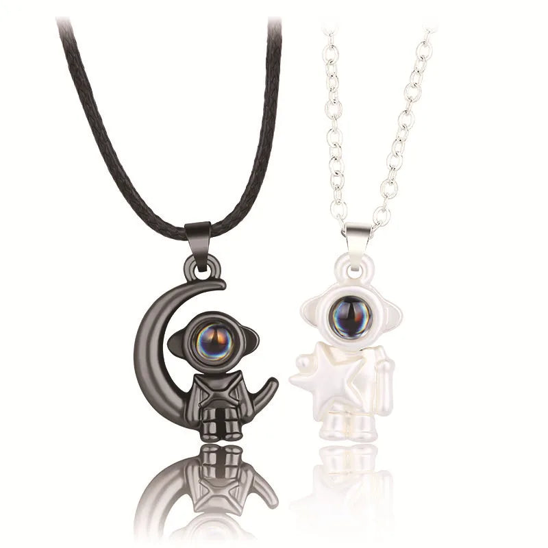 Magnetic Heartbeat Couple Necklace