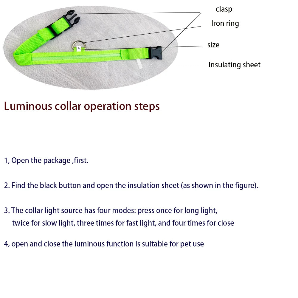 LED Glow Dog Safety Collar