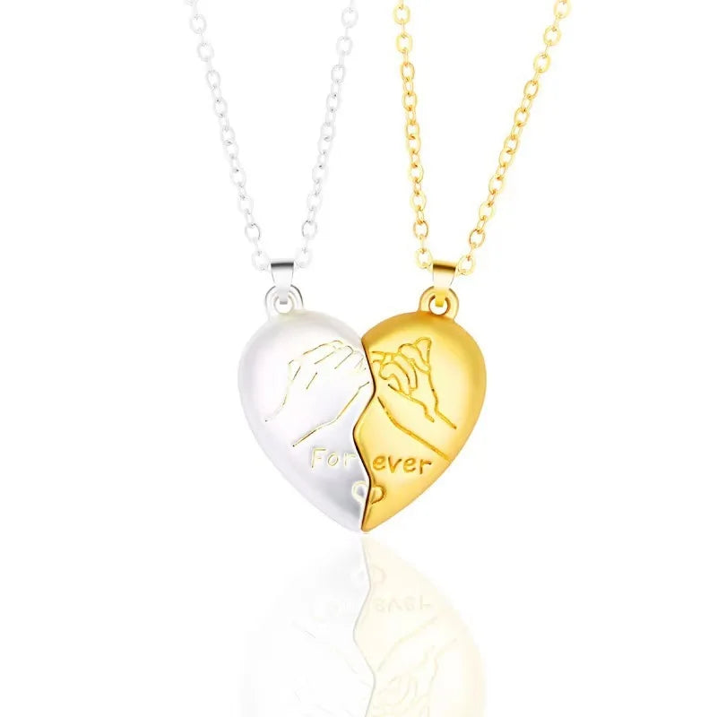 Magnetic Heartbeat Couple Necklace