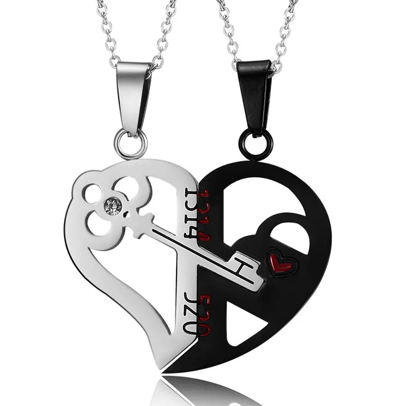 Magnetic Heartbeat Couple Necklace
